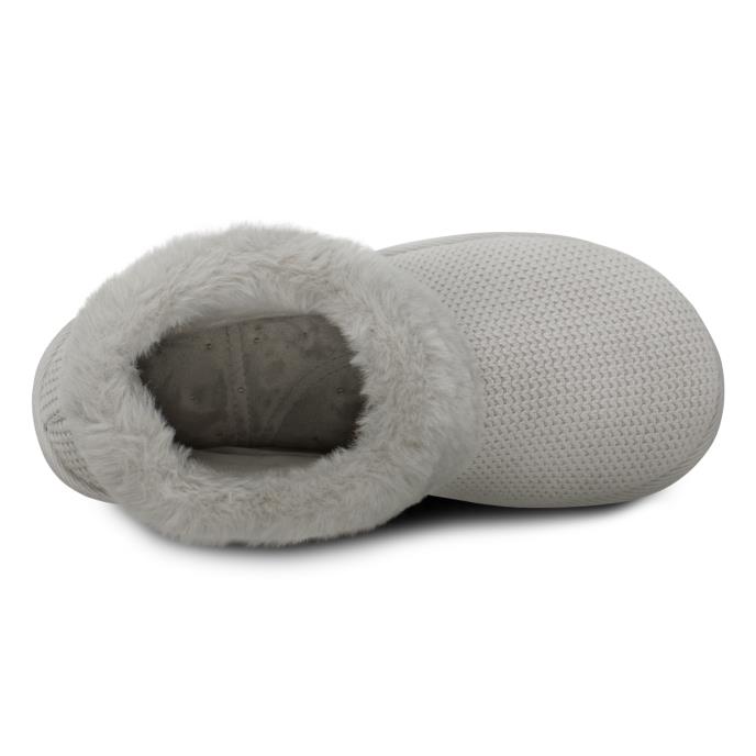 Isotoner® Ladies Knit Boot With Fur Cuff Grey Extra Image 4
